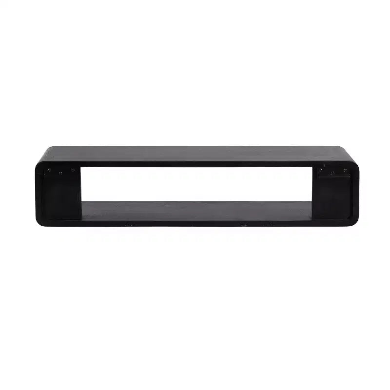 Étagère murale flottante noire 30"x6,5", Bois de manguier, Aucun assemblage requis, Fixations incluses