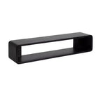 Étagère murale flottante noire 30"x6,5", Bois de manguier, Aucun assemblage requis, Fixations incluses