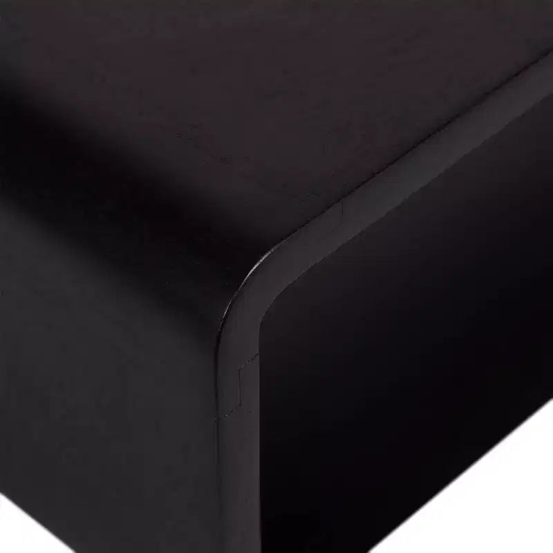 Étagère murale flottante noire 30"x6,5", Bois de manguier, Aucun assemblage requis, Fixations incluses