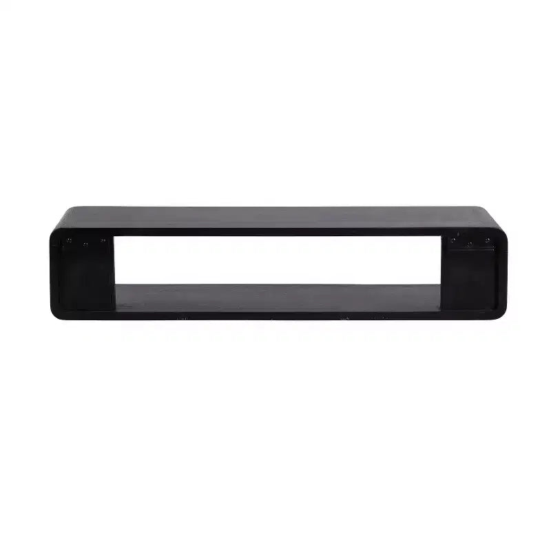 Étagère murale flottante noire 30"x6,5", Bois de manguier, Aucun assemblage requis, Fixations incluses