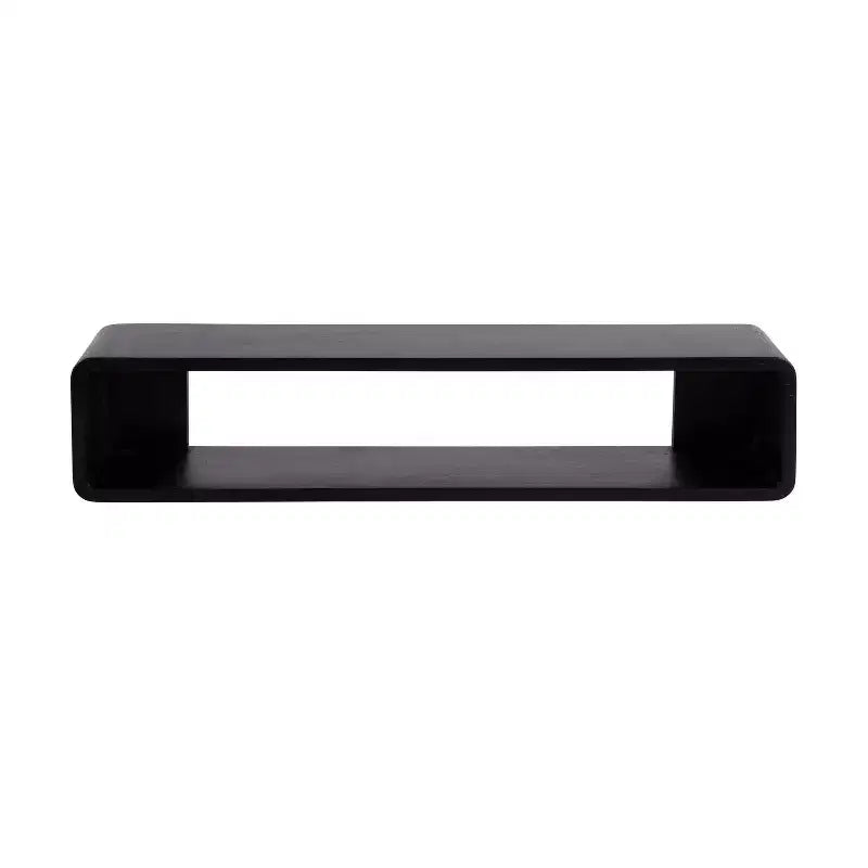 Étagère murale flottante noire 30"x6,5", Bois de manguier, Aucun assemblage requis, Fixations incluses