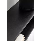 Étagère murale flottante noire 30"x6,5", Bois de manguier, Aucun assemblage requis, Fixations incluses