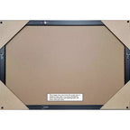 Miroir mural carré en bois 29"x29", cadre étroit noyer chaud, fixation murale, quincaillerie incluse