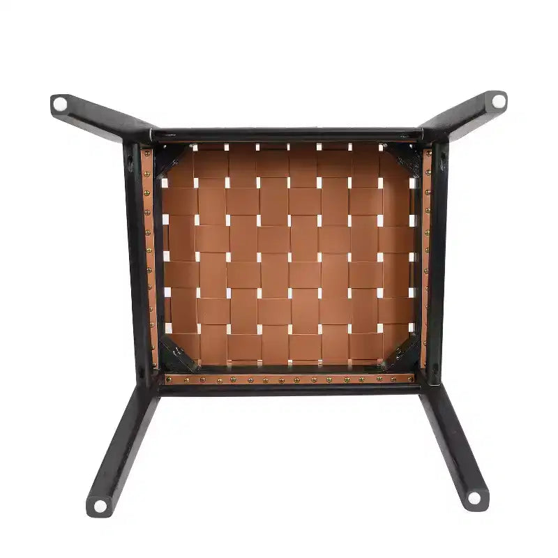 Christopher Knight Home Chaise de salle à manger Cassius en similicuir tressé et bois d'hévéa (lot de 2)