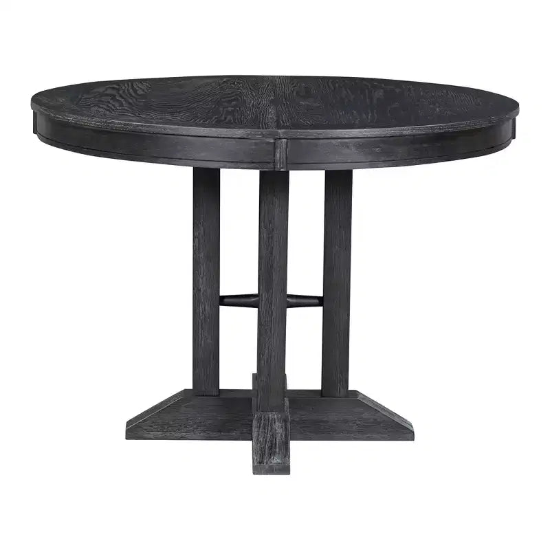 Table de salle à manger extensible en bois style ferme Whisen avec rallonge de 35,5 cm