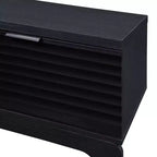 Meuble TV en bois de 149 cm avec 2 armoires de rangement et étagères ouvertes, convient aux téléviseurs jusqu'à 65 pouces