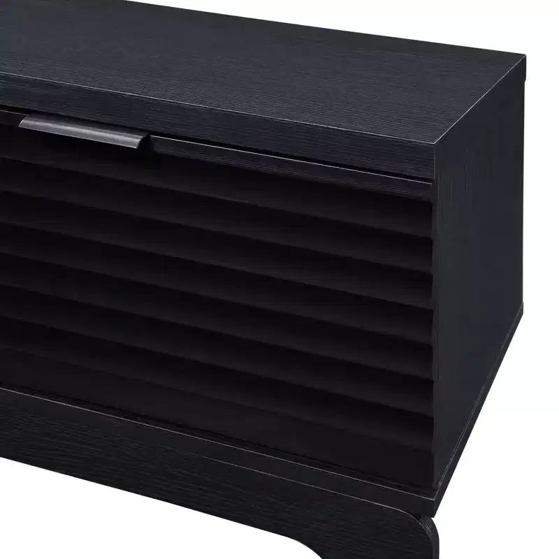 Meuble TV en bois de 149 cm avec 2 armoires de rangement et étagères ouvertes, convient aux téléviseurs jusqu'à 65 pouces