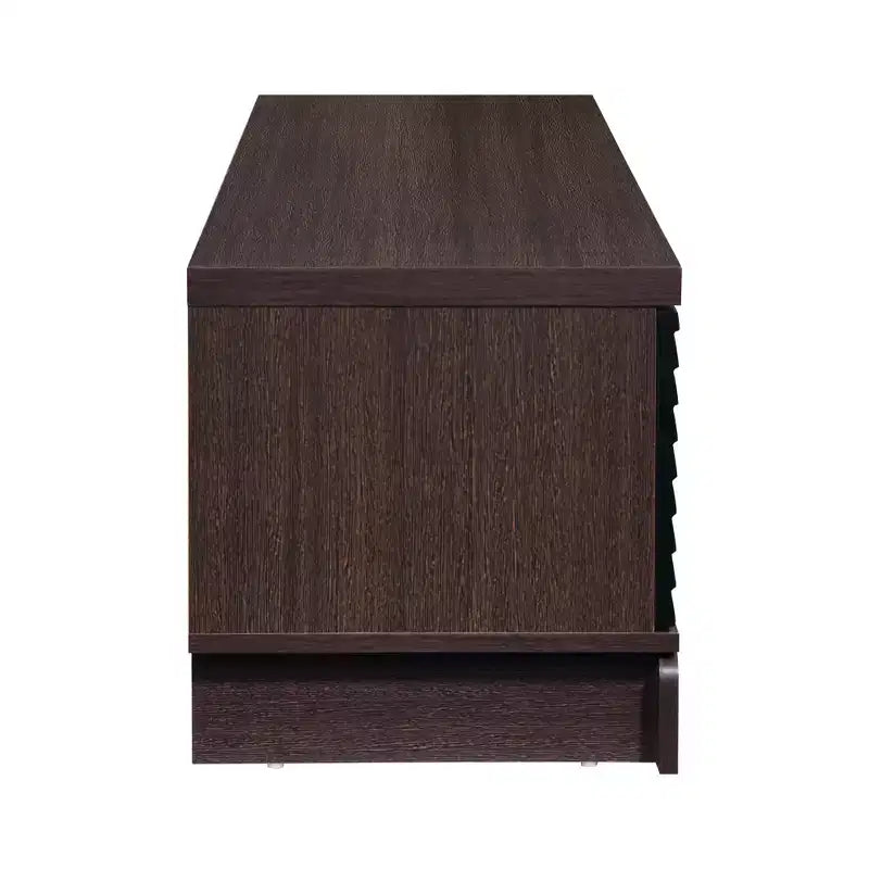 Meuble TV en bois de 149 cm avec 2 armoires de rangement et étagères ouvertes, convient aux téléviseurs jusqu'à 65 pouces