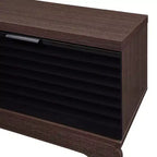 Meuble TV en bois de 149 cm avec 2 armoires de rangement et étagères ouvertes, convient aux téléviseurs jusqu'à 65 pouces