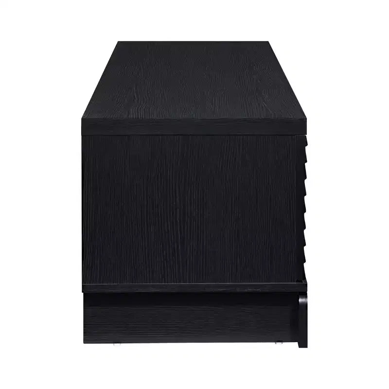 Meuble TV en bois de 149 cm avec 2 armoires de rangement et étagères ouvertes, convient aux téléviseurs jusqu'à 65 pouces