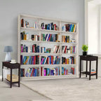 Table d'appoint relevable avec rangement dissimulé, Table d'appoint étroite en bois, 58 cm L x 28 cm l x 61 cm H