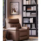 Oversized Recliner Chair for Adults - 360 Swivel Rocker Recliner with PU Leather, Manual Recline Mechanism, for Living Room/Home Theater