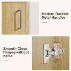 Meuble-lavabo 16 po avec lavabo et porte à fermeture amortie – Armoire de rangement compacte pour petite salle de bain ou salle d'eau