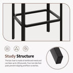 24 Tabourets de bar hauteur comptoir, lot de 2 ou 4, tabourets de bar en similicuir avec 2 rembourrages épais, base en métal robuste et moderne