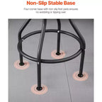Tabouret d'atelier réglable avec dossier Siège de travail de garage à hauteur pneumatique Capacité de 136 kg