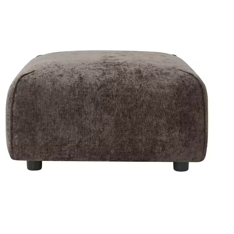 Pouf carré moderne rembourré, polyester et mousse, cadre en bois massif, 29,75"x29,75"x16"