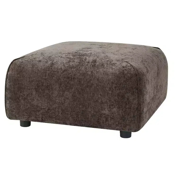 Pouf carré moderne rembourré, polyester et mousse, cadre en bois massif, 29,75"x29,75"x16"