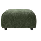 Pouf carré moderne rembourré, polyester et mousse, cadre en bois massif, 29,75"x29,75"x16"