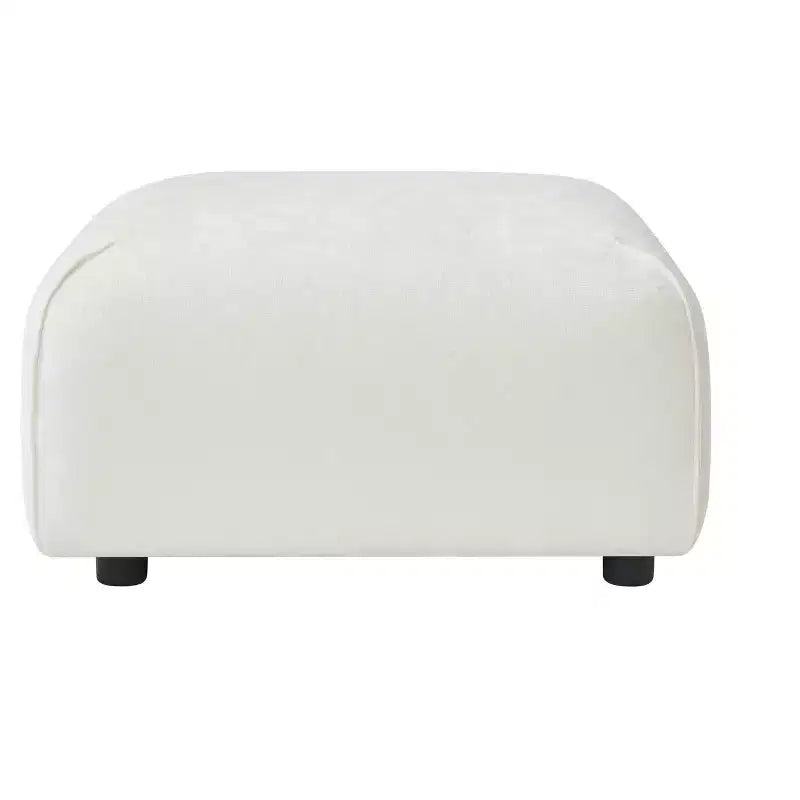 Pouf carré moderne rembourré, polyester et mousse, cadre en bois massif, 29,75"x29,75"x16"