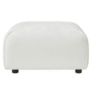 Pouf carré moderne rembourré, polyester et mousse, cadre en bois massif, 29,75"x29,75"x16"