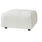 Pouf carré moderne rembourré, polyester et mousse, cadre en bois massif, 29,75"x29,75"x16"