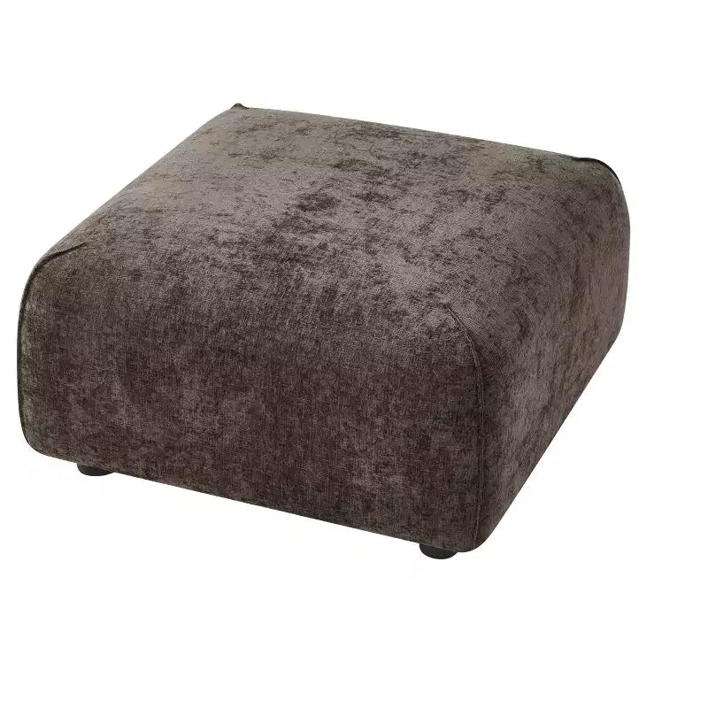 Pouf carré moderne rembourré, polyester et mousse, cadre en bois massif, 29,75"x29,75"x16"