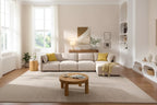 Christopher Knight Home Floria 126'' Modern Boucle Upholstered 5-Seater Sectional Sofa with Ottoman