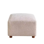 Canapé d'angle moderne en bouclette de 320 cm à 5 places avec ottoman, mousse haute densité et cadre en bois massif