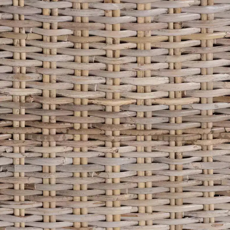 Tabouret de comptoir en rotin et acajou avec coussin amovible et repose-pieds, style bohème, 46 x 97 cm (H)