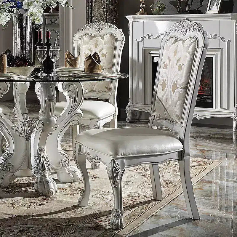 25.75" Dresden Dining Chair: Upholstered, Tufted Back, Composite Wood - Acme Furniture