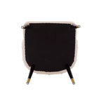 Lot de 2 chaises de salle à manger modernes en velours, structure en bois d'orme et accents dorés, supporte 150 kg, crème