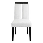 Lot de 2 chaises de salle à manger contemporaines, rembourrées en tissu bouclé, assise et dossier rembourrés, structure en bois