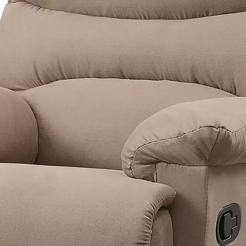 Chaise assise active Arcadia 35", microfibre marron clair : Inclinable, poignée facile d'accès - Acme Furniture