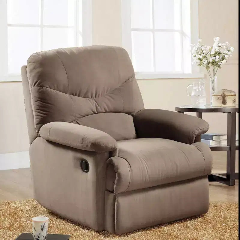 Chaise assise active Arcadia 35", microfibre marron clair : Inclinable, poignée facile d'accès - Acme Furniture