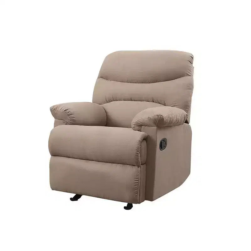 Chaise assise active Arcadia 35", microfibre marron clair : Inclinable, poignée facile d'accès - Acme Furniture