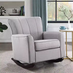 Chaise à assise active Denzell 34.25" en lin gris clair - Acme Furniture