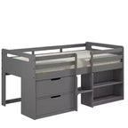 77"Twin Loft Bed Fabiana Loft and Bunk Bed Gray Finish - Acme Furniture