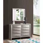 Passion Furniture Marilla Miroir de commode rectangulaire encadré moderne de 35 po x 39 po