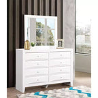 Passion Furniture Marilla Miroir de commode rectangulaire encadré moderne de 35 po x 39 po
