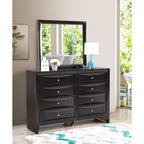 Passion Furniture Marilla Miroir de commode rectangulaire encadré moderne de 35 po x 39 po