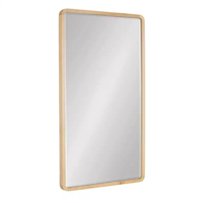 Kate and Laurel McLean Wood Radius Rectangle Wall Mirror
