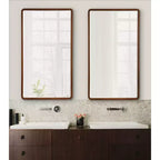 Miroir mural rectangulaire Kate and Laurel McLean Wood Radius