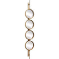 Uttermost Vanity Accent Wall Mirror Modern Beveled Gold Leaf Striking Iron Frame 10 Wide for Bathroom Bedroom Living Room Home