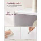 Étagère ouverte à 5 niveaux avec tablettes réglables et kit anti-basculement, 23,6"x9,4"x63,1", Blanc nuage