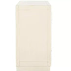 Armoire à 2 portes, finition champagne et miroir, acacia et MDF, 31,9"x16"x29"