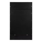 Miroir mural rectangulaire avec étagère en bois, cadre en métal noir et marron rustique, 20"x34"