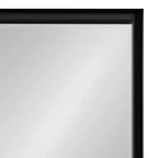 Miroir mural rectangulaire avec étagère en bois, cadre en métal noir et marron rustique, 20"x34"