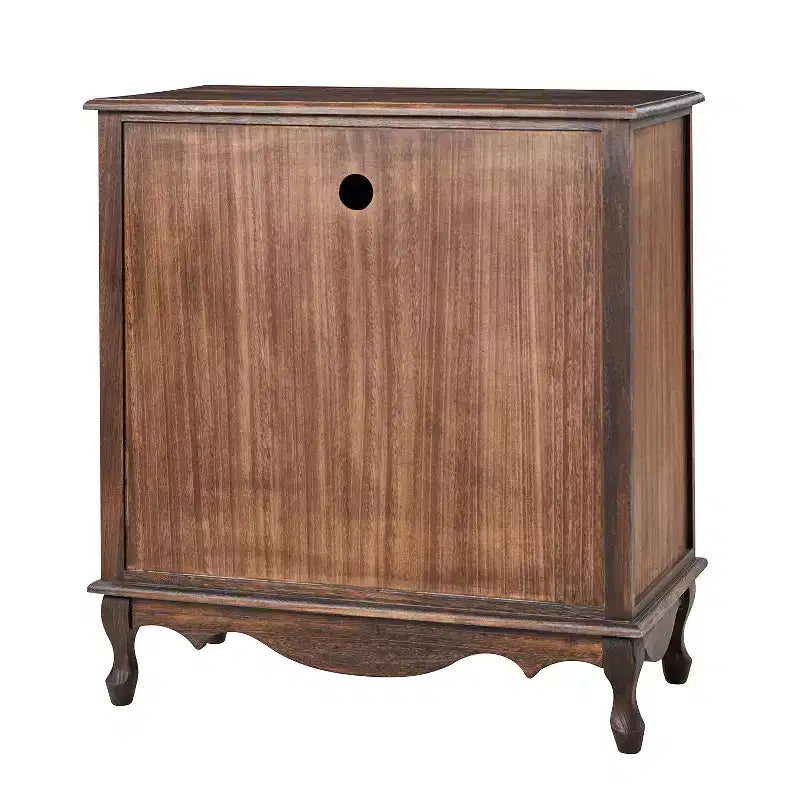 Ensemble de 2 armoires d'appoint de style rustique à 2 portes avec pieds réglables et gestion des câbles
