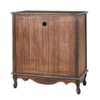 Ensemble de 2 armoires d'appoint de style rustique à 2 portes avec pieds réglables et gestion des câbles