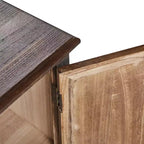 Ensemble de 2 armoires d'appoint de style rustique à 2 portes avec pieds réglables et gestion des câbles
